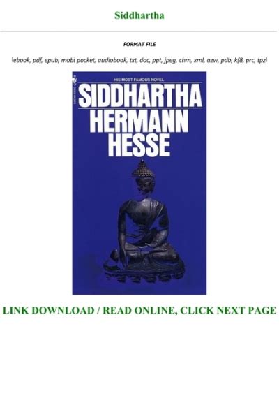 siddhartha full book pdf